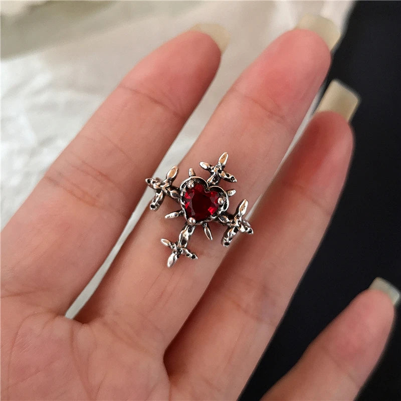 Red Crystal Rings