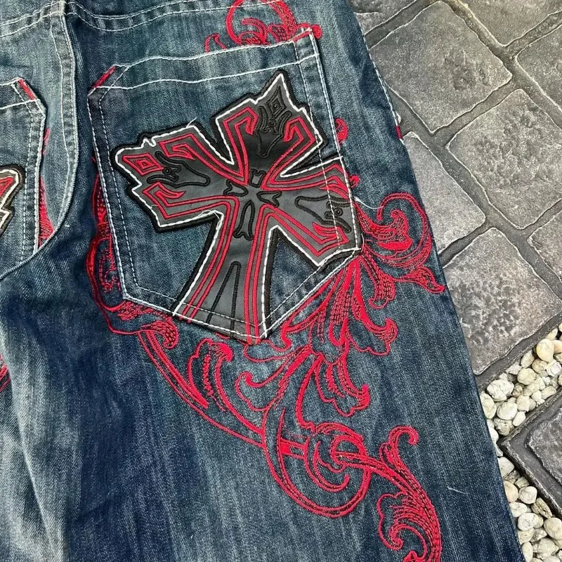 cross graphic print short