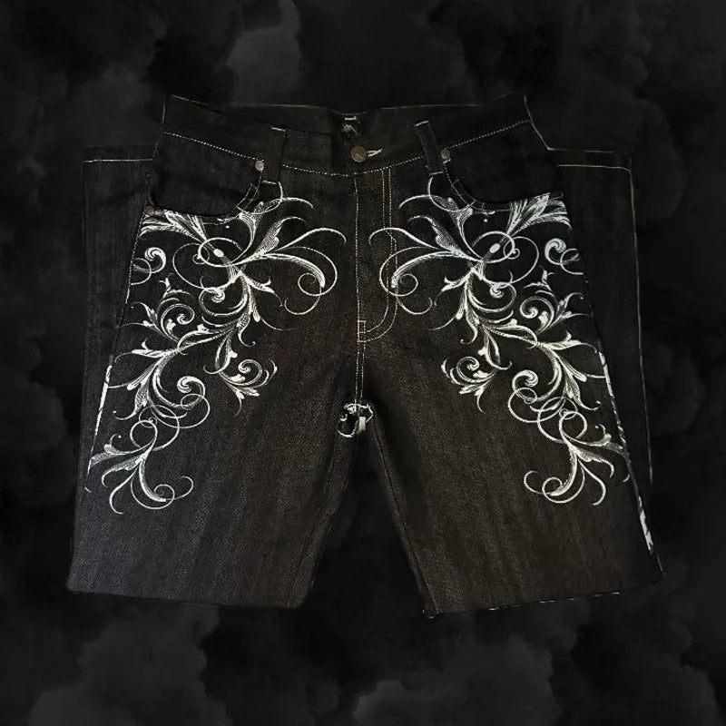 Cross Printed Jeans
