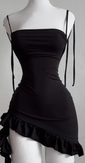 Backless Lace up Dress
