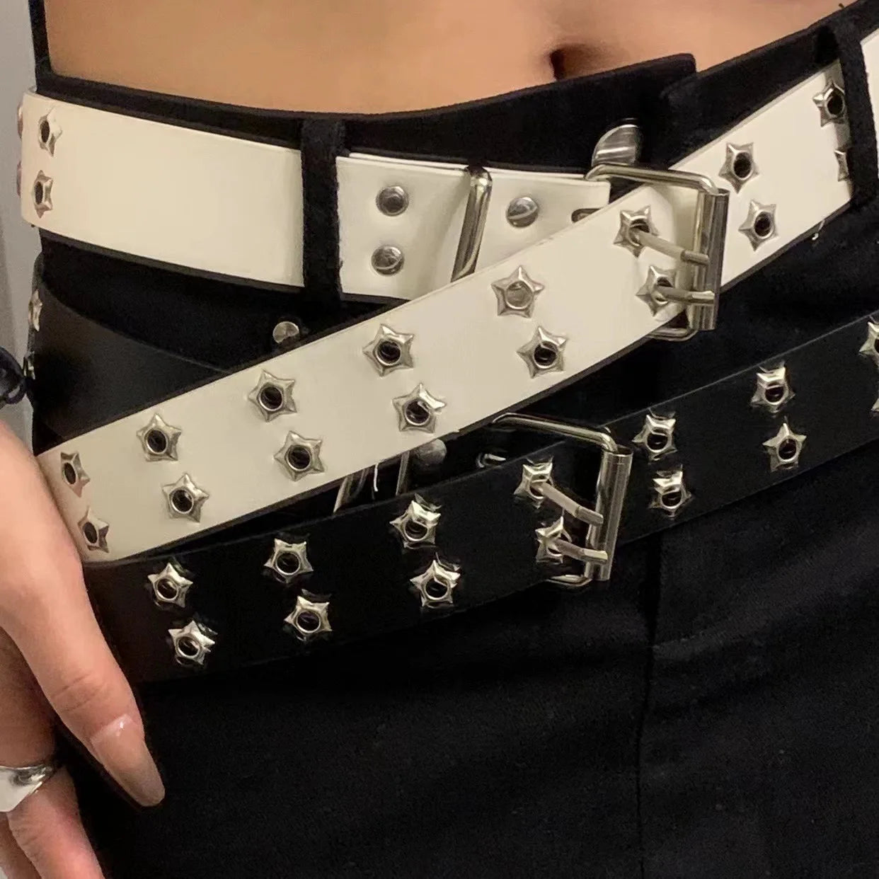 Y2K Star Rivet Belts