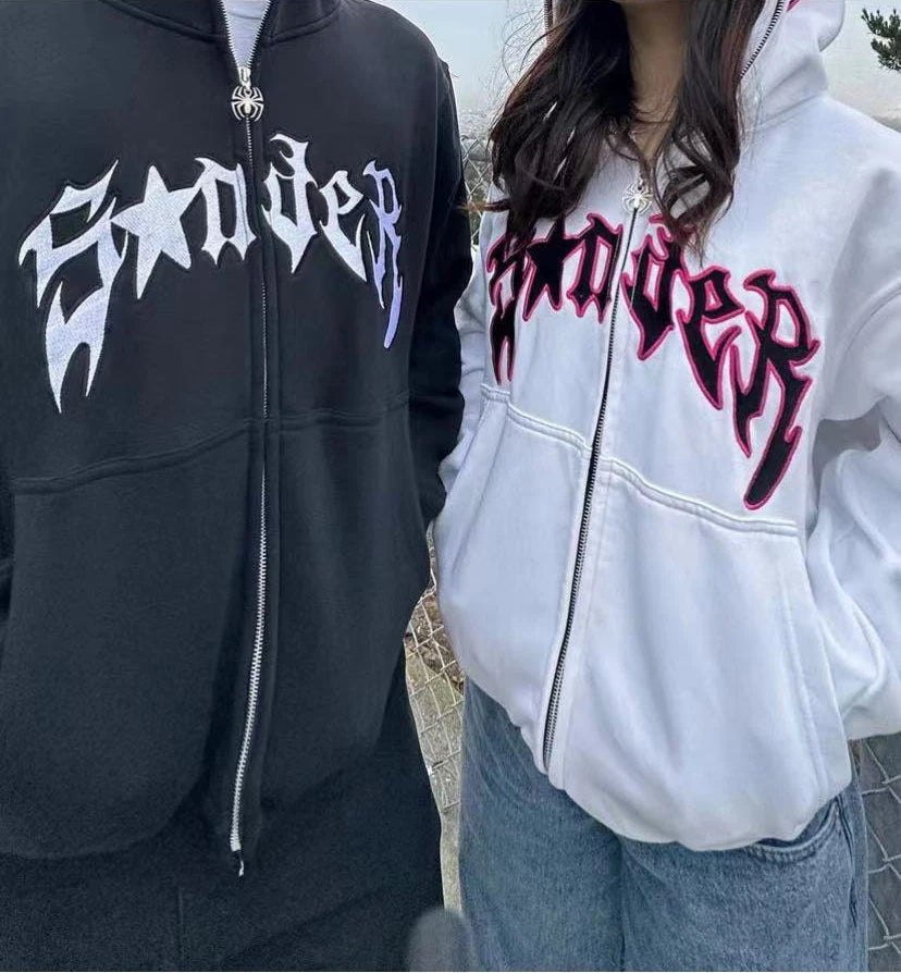 Spider Print Hoodies