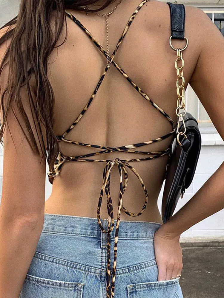 Leopard Top Backless