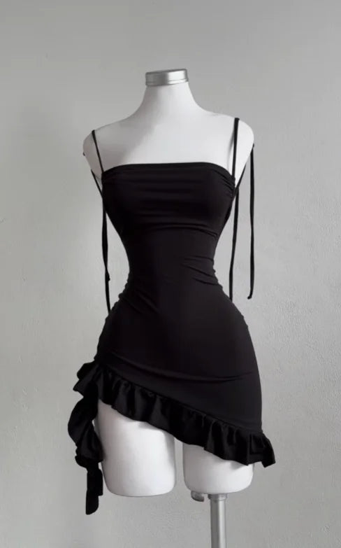 Backless Lace up Dress
