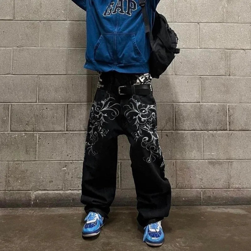 Cross Printed Jeans