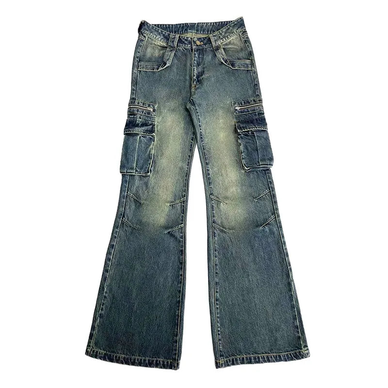 Cargo Flared Jeans