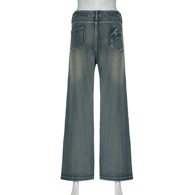 Washed Loose Jeans