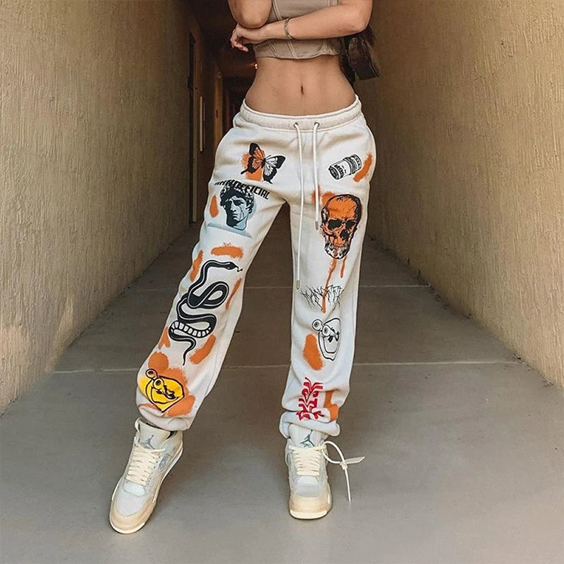 Skull Printed Sweatpants