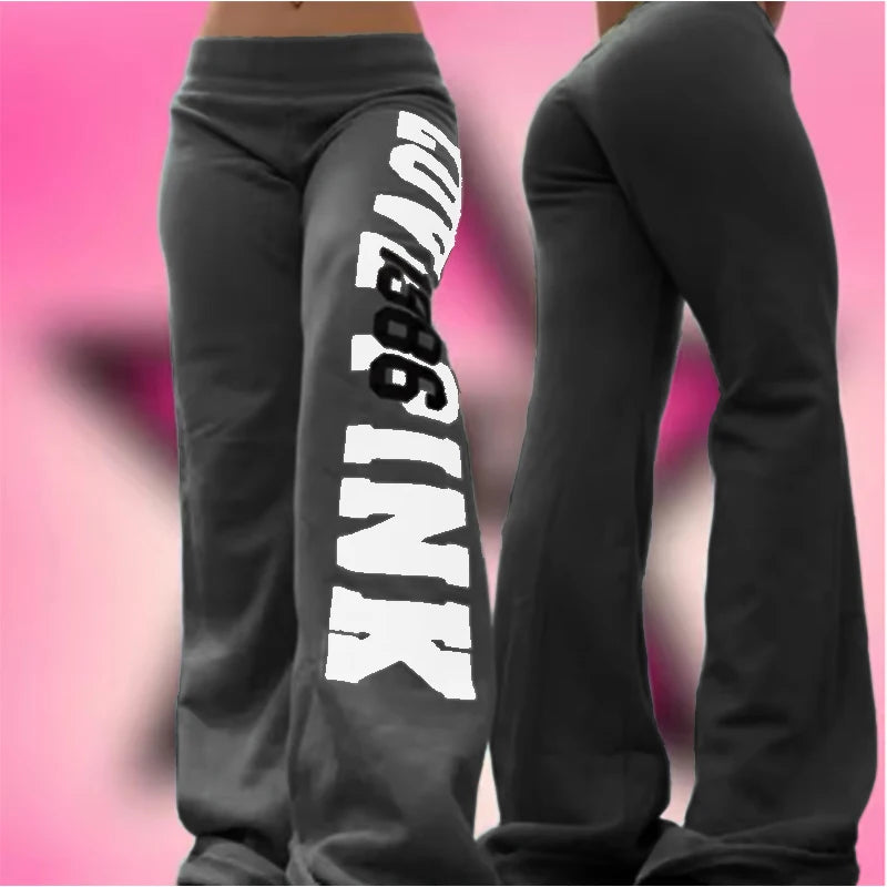 Letter Print Trousers