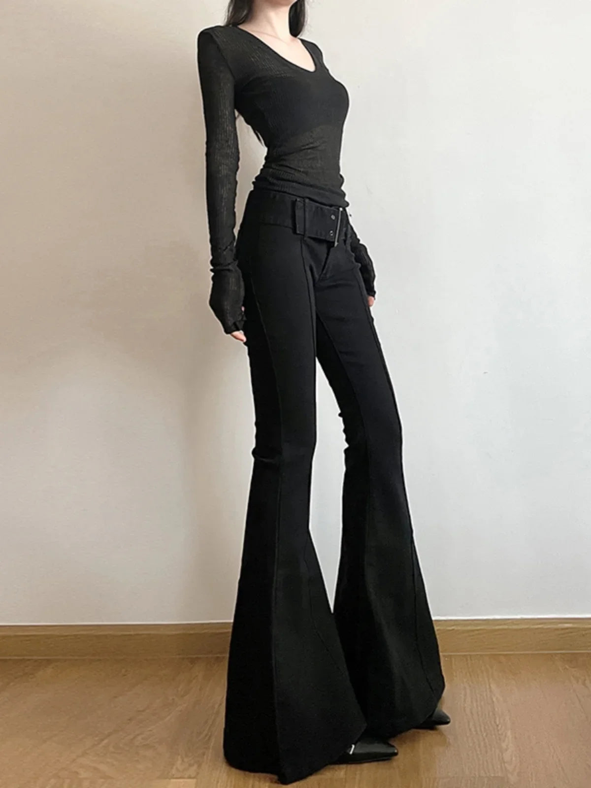 Black Flare Pants