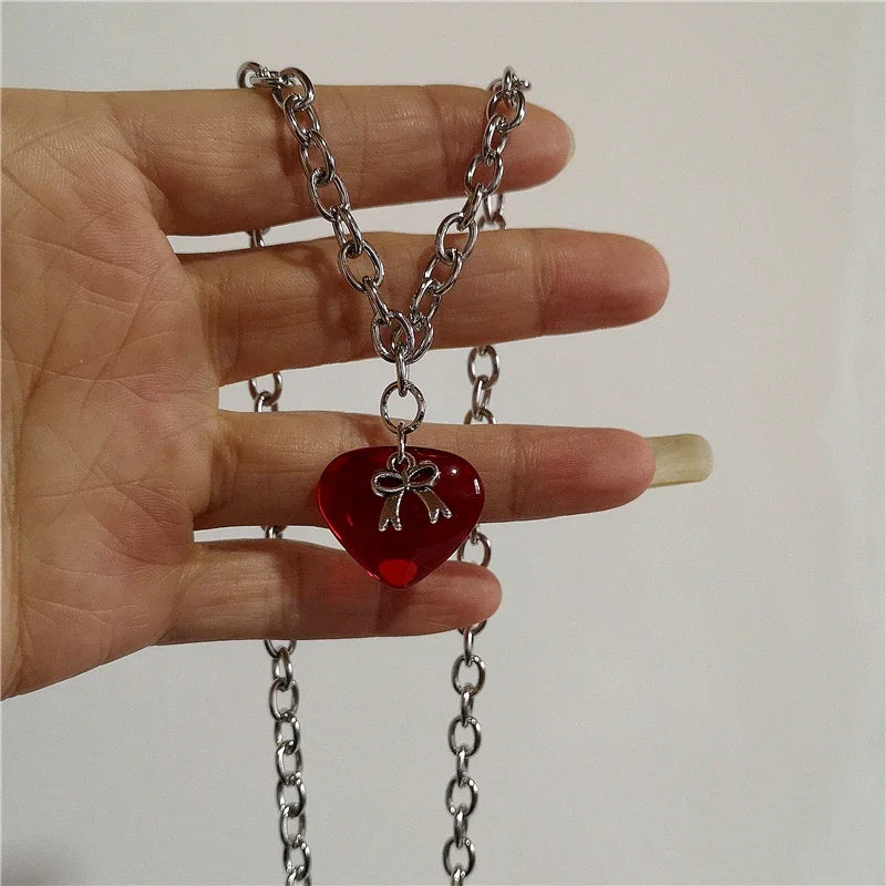 Red Lava Star Necklace