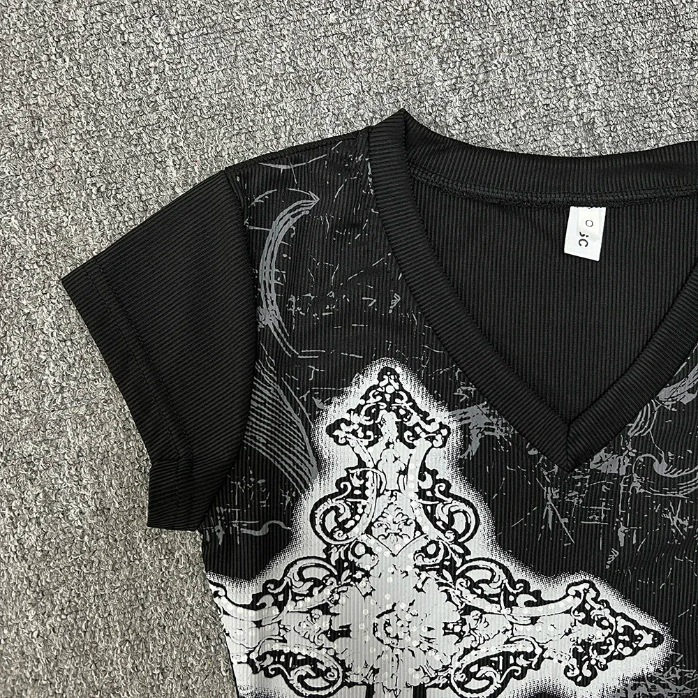 Black Printed T-shirt