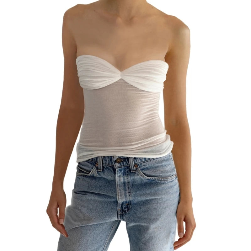 Strapless Off Shoulder Tube Top