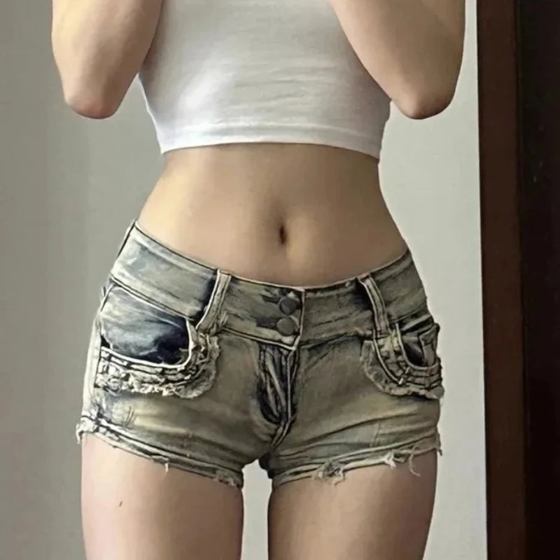 Skinny Denim Shorts