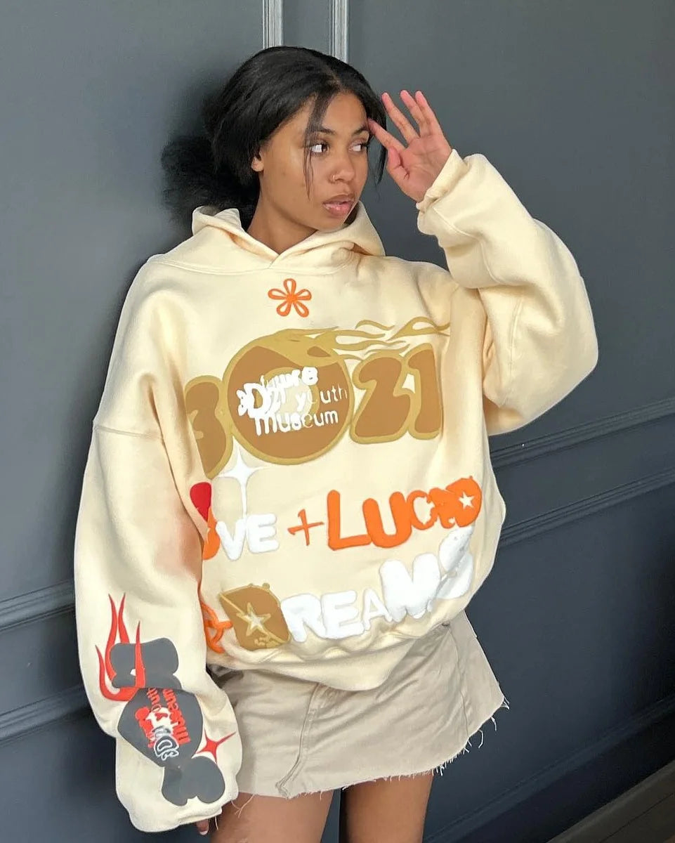 Letter Puff Hoodie