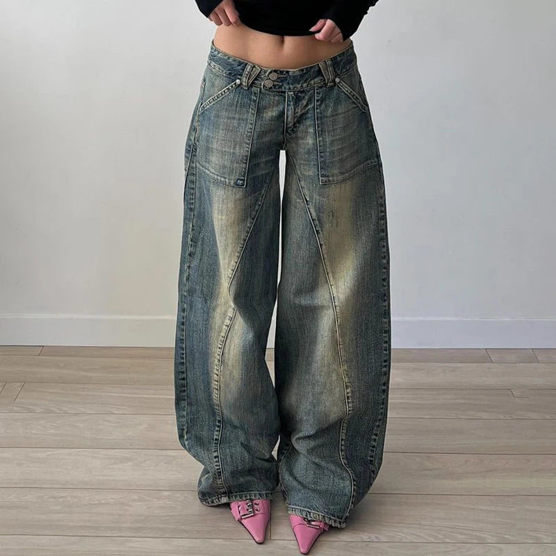 Washed Loose Jeans
