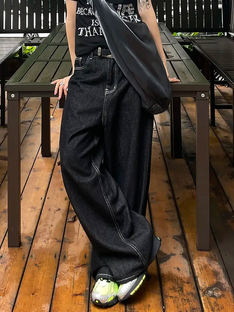 Printed Black Jeans