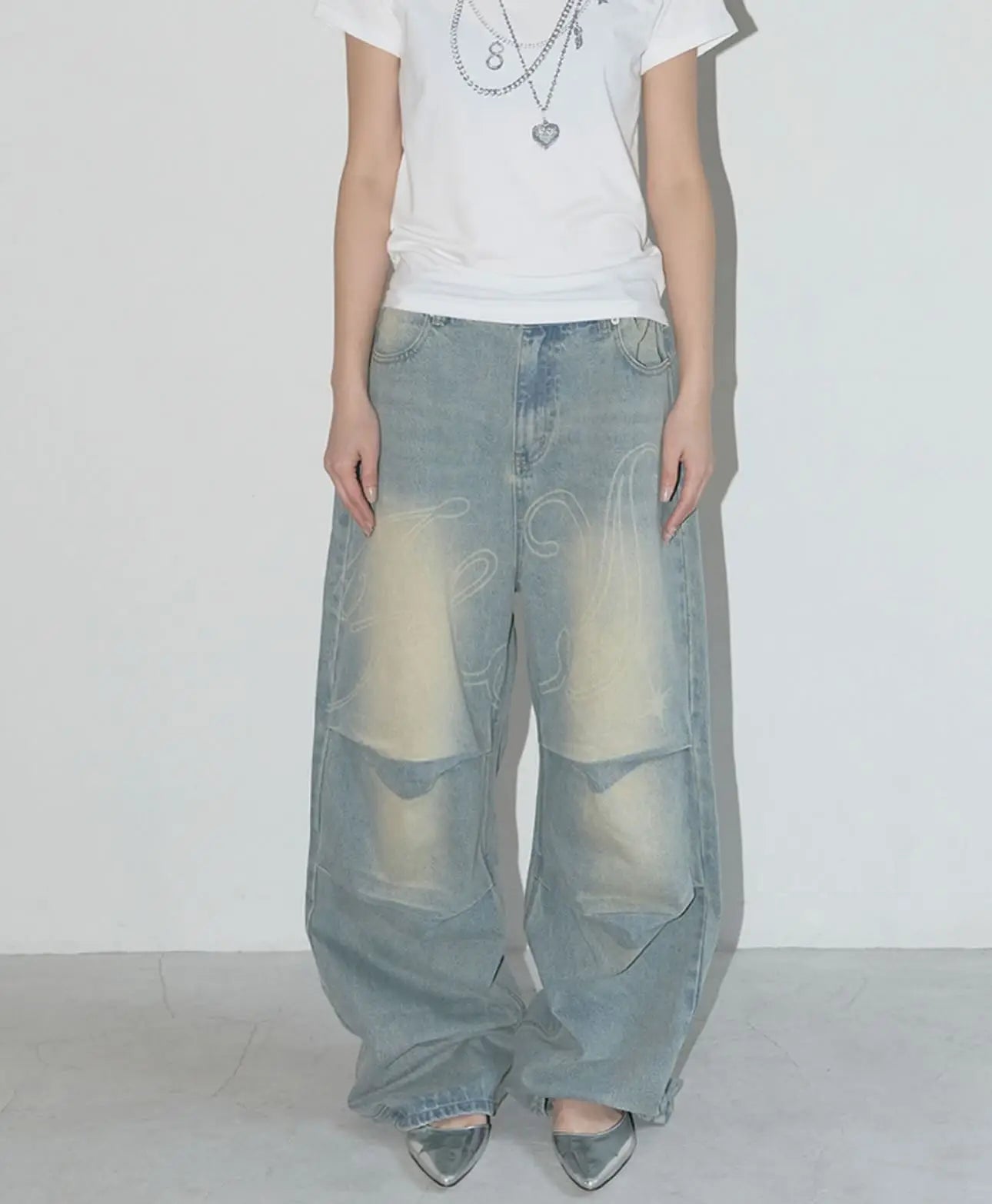 Baggy Angel Printed Jeans