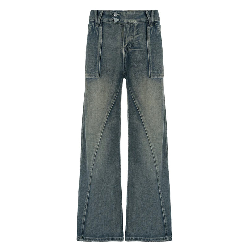 Washed Loose Jeans
