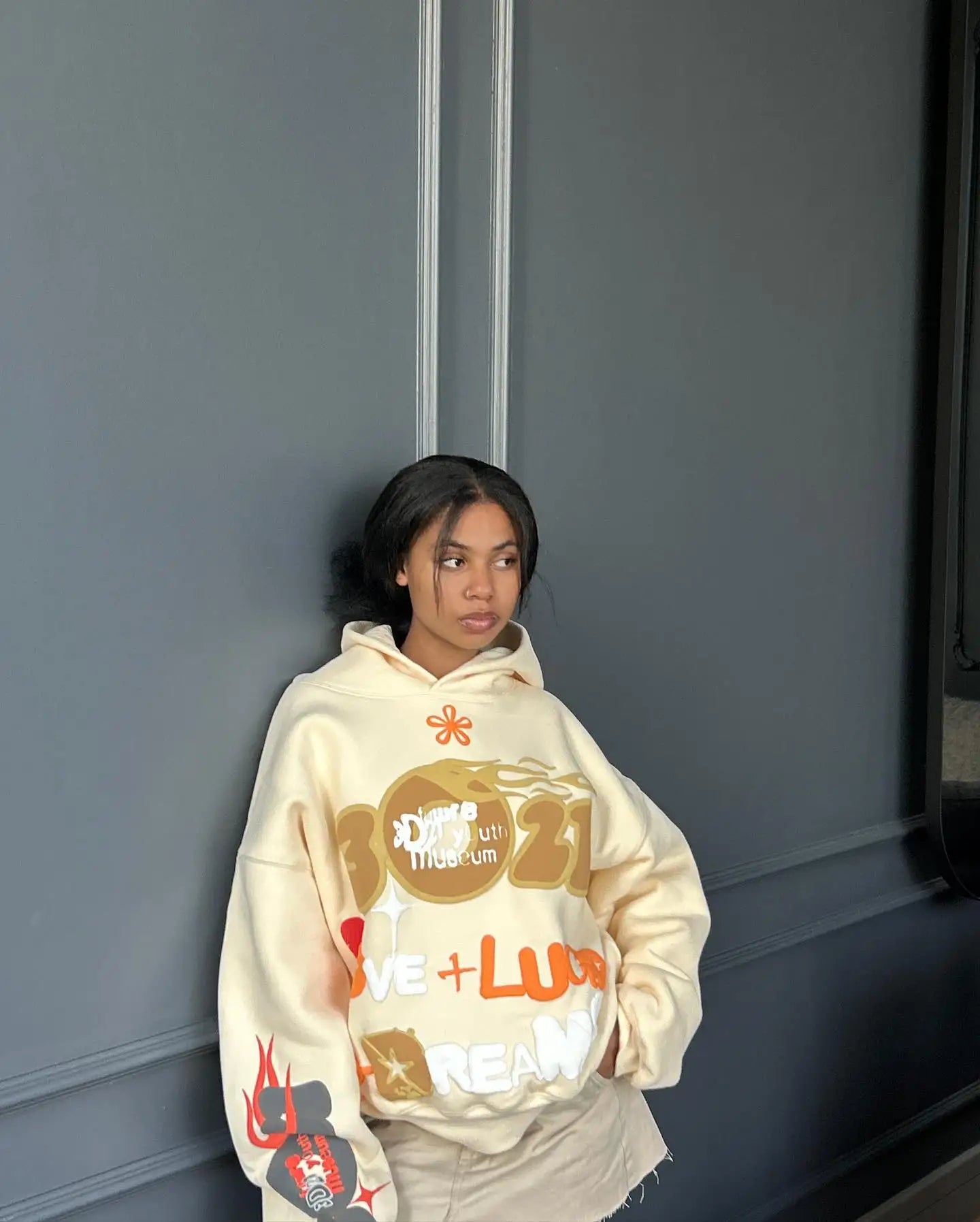 Letter Puff Hoodie