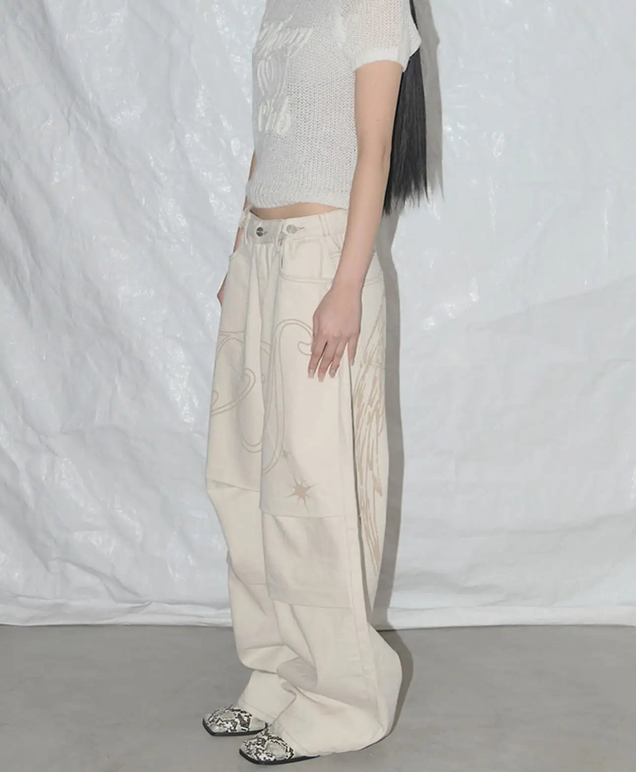 Baggy Angel Printed Jeans