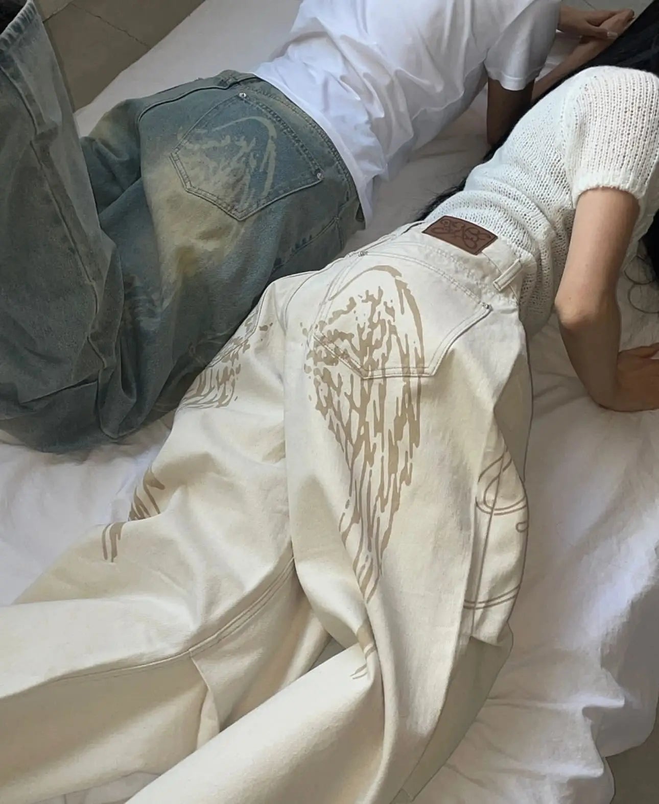 Baggy Angel Printed Jeans