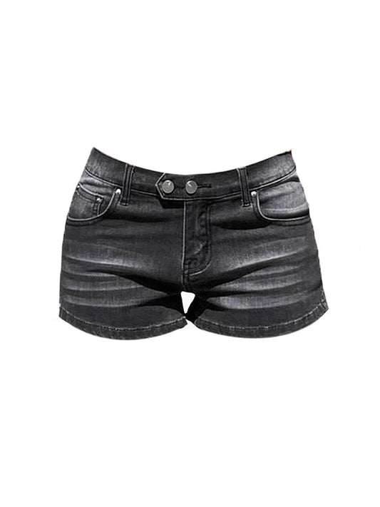 Grey Denim Shorts