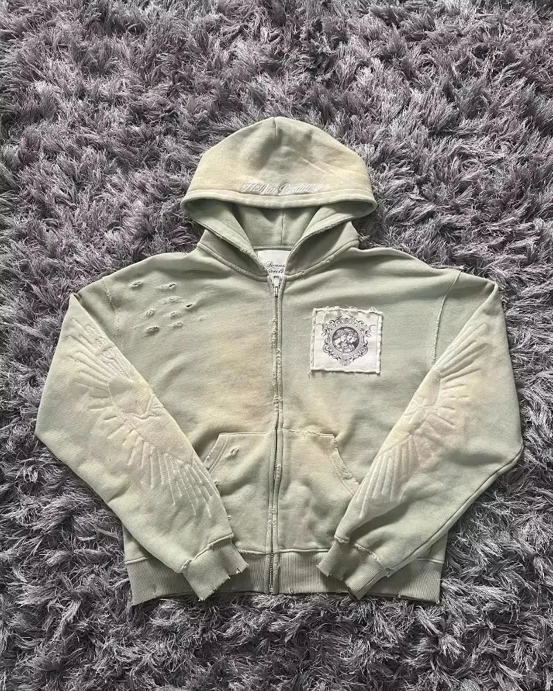 Letter Zipper Sweater