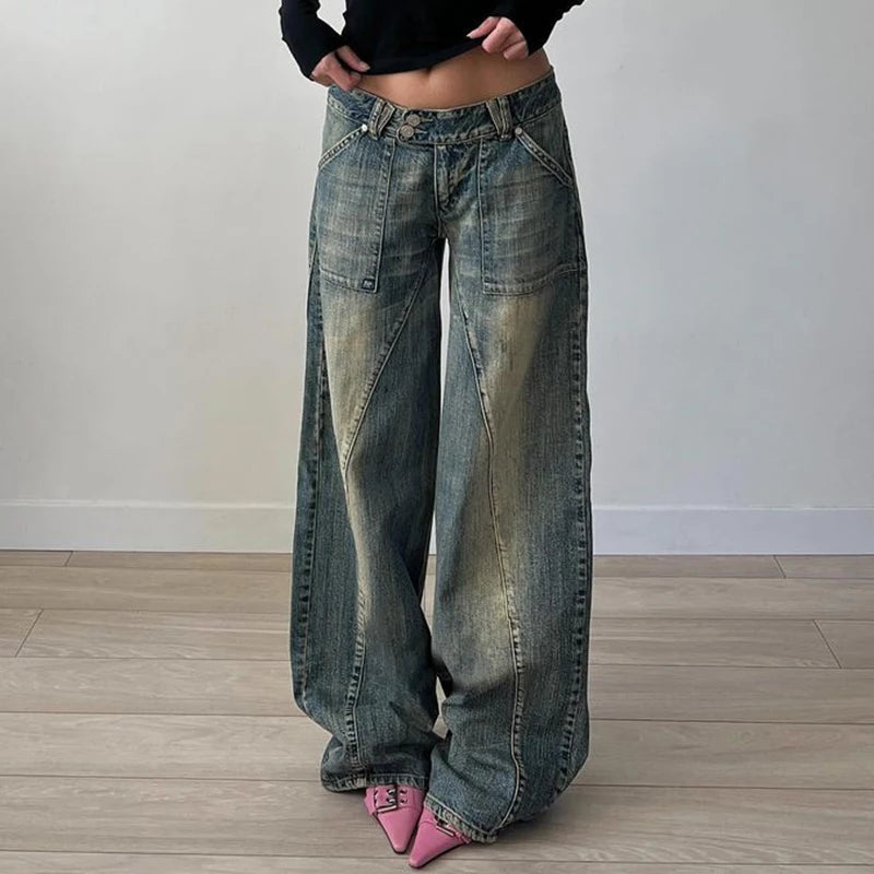 Washed Loose Jeans
