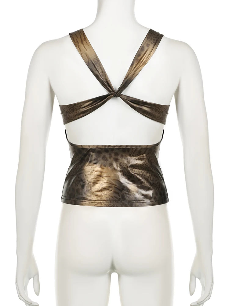 Leopard Metal Top